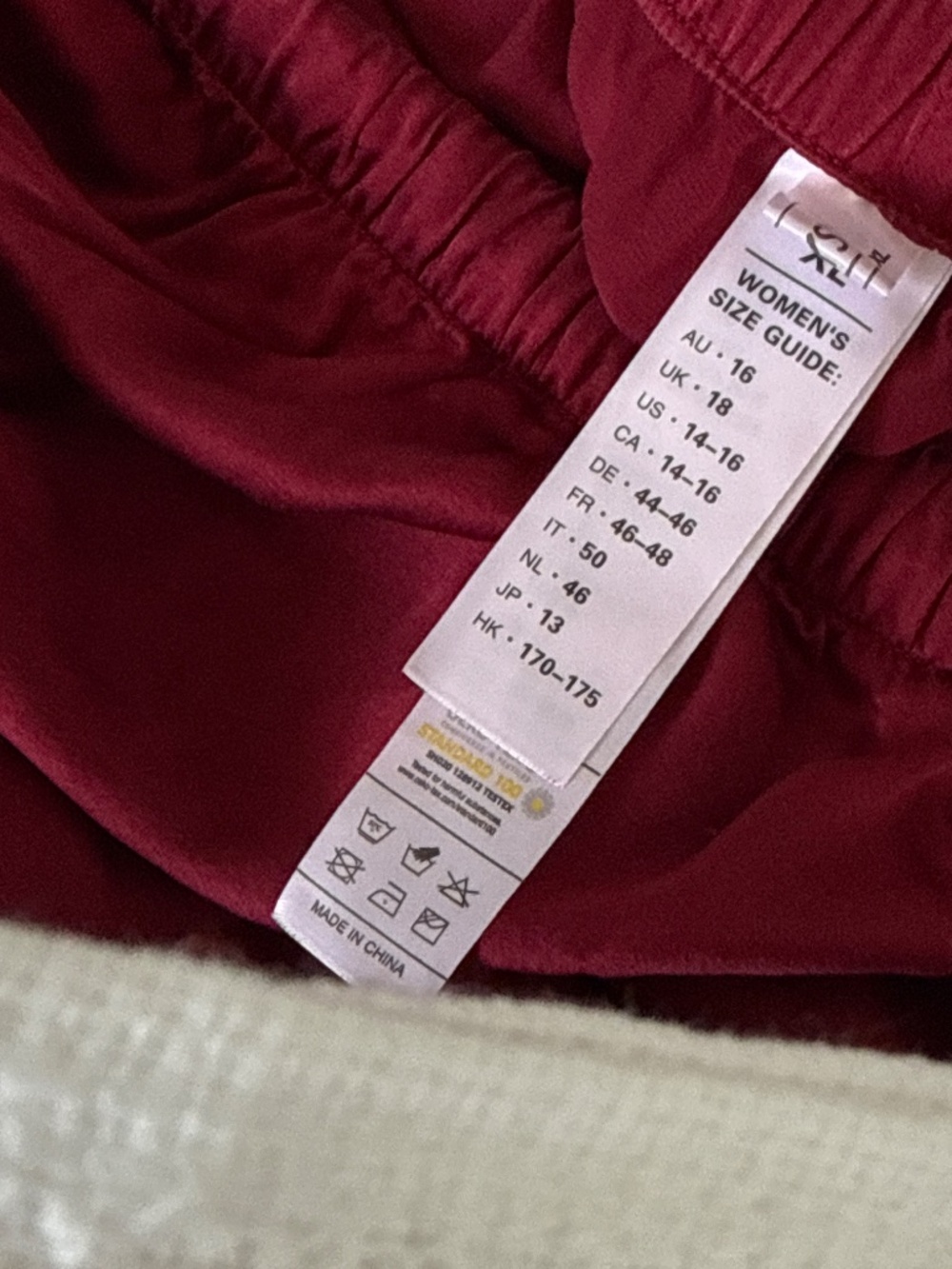 LilySilk 100% Pure Mulberry Silk Pajama Set Burgundy Red XL OEKO-TEX - Picture 3 of 3